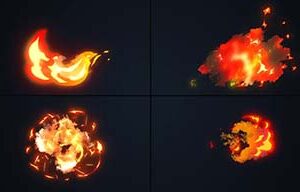 دانلود موشن گرافیک المان های آتش Pack Of Advanced Fire Elements