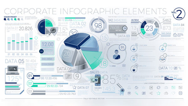 دانلود فایل عناصر اینفوگرافیک شرکتی