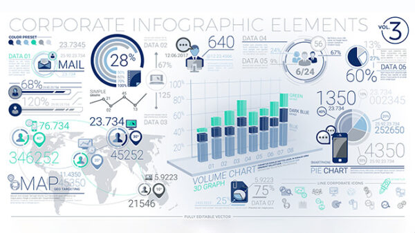 دانلود فایل عناصر اینفوگرافیک شرکتی