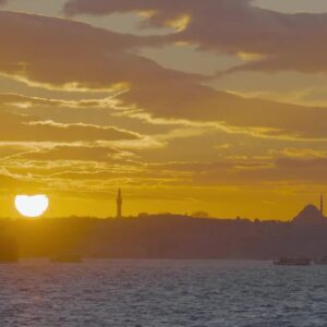 دانلود فوتیج غروب خورشید در سراسر سواحل ترکیه