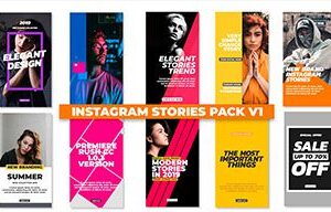 دانلود پروژه آماده پریمیر راش پک 10تایی استوری اینستاگرام مدل شماره یک Instagram Stories Pack V1